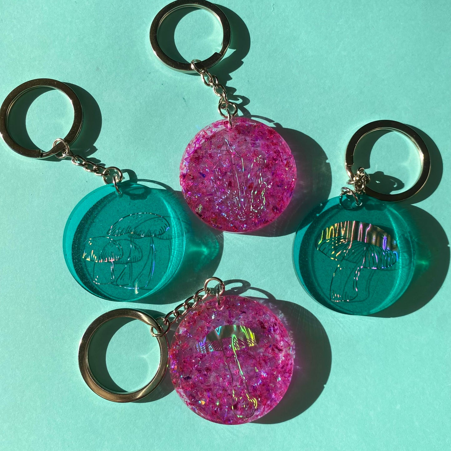 Holographic Key Chains - Silver Key Rings