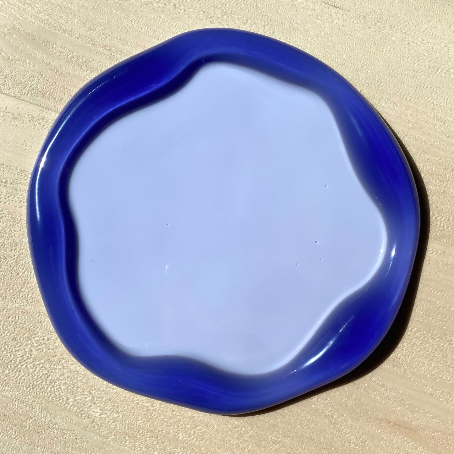 Periwinkle Color Block Blob Tray