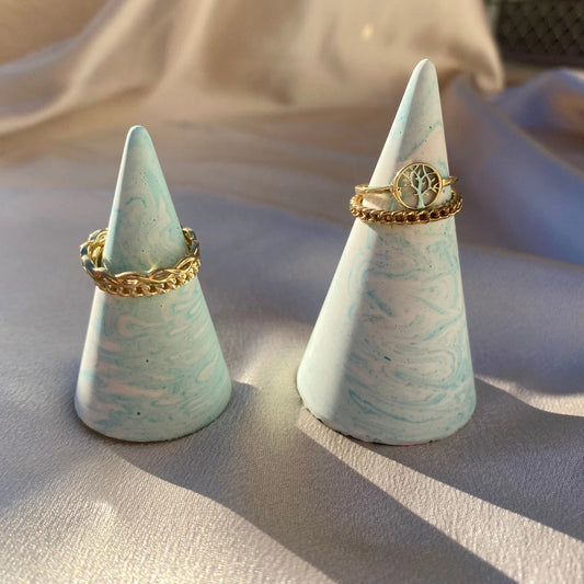 Marbled Cone Ring Holders