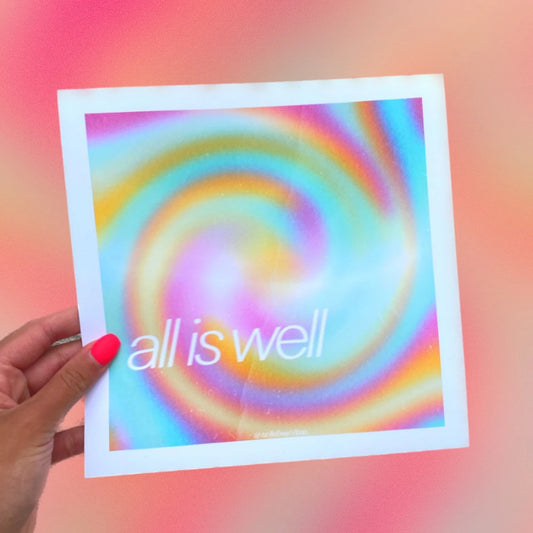 'All is Well' Art Print - 8" x 8"