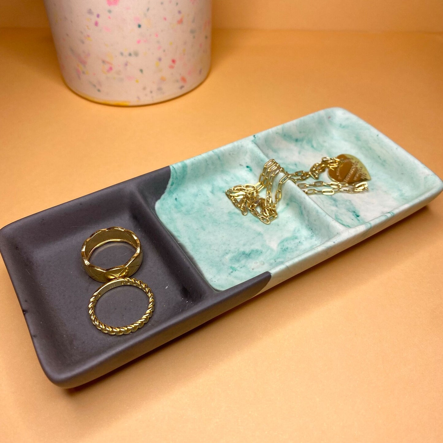 Two Toned Organizer Trinket Dish