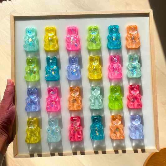 Rainbow Gummy Bear Wall Art - 3D Pop Art Wall Decor