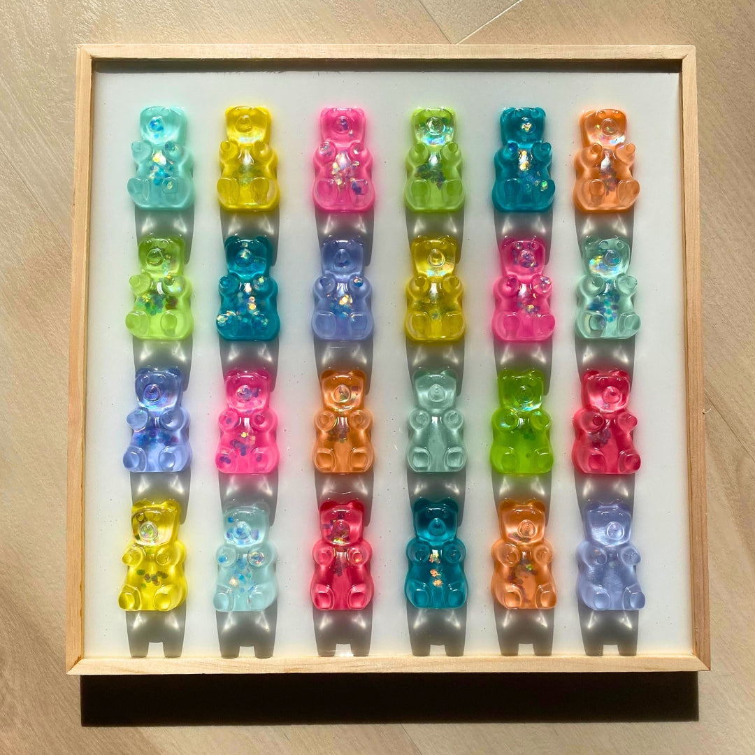 Rainbow Gummy Bear Wall Art - 3D Pop Art Wall Decor