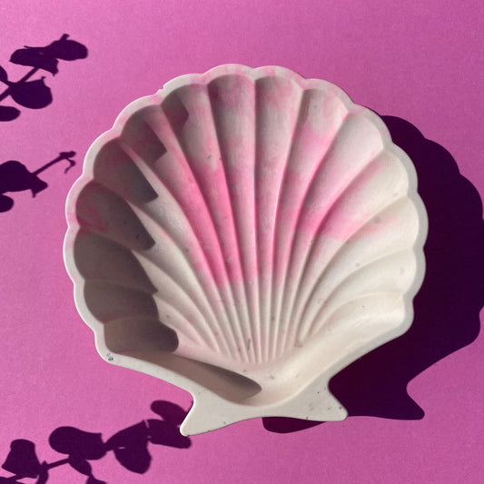 Pink & White Shell Trinket Dish