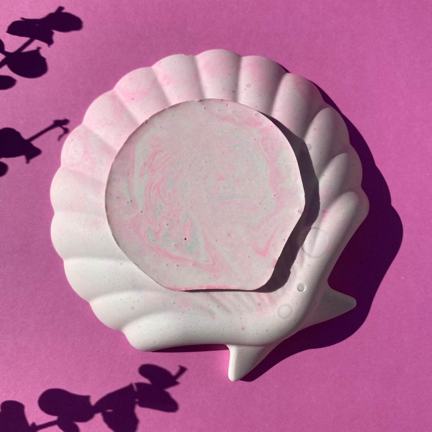 Pink & White Shell Trinket Dish