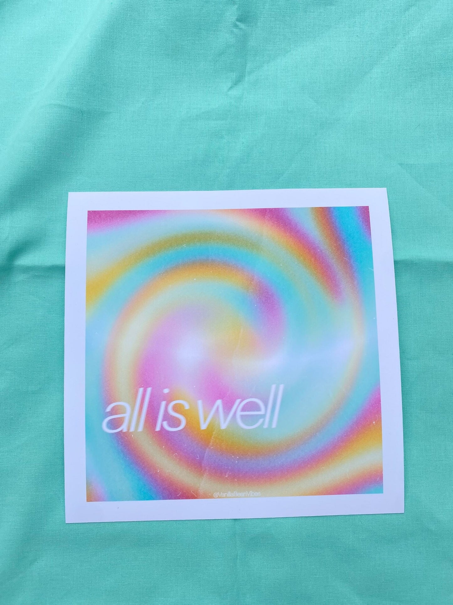 'All is Well' Art Print - 8" x 8"