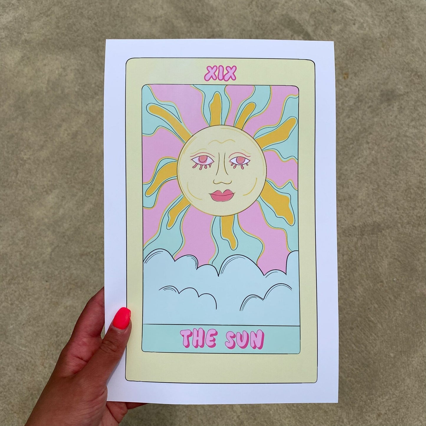 'The Sun' Tarot Card Print - 7" x 11"