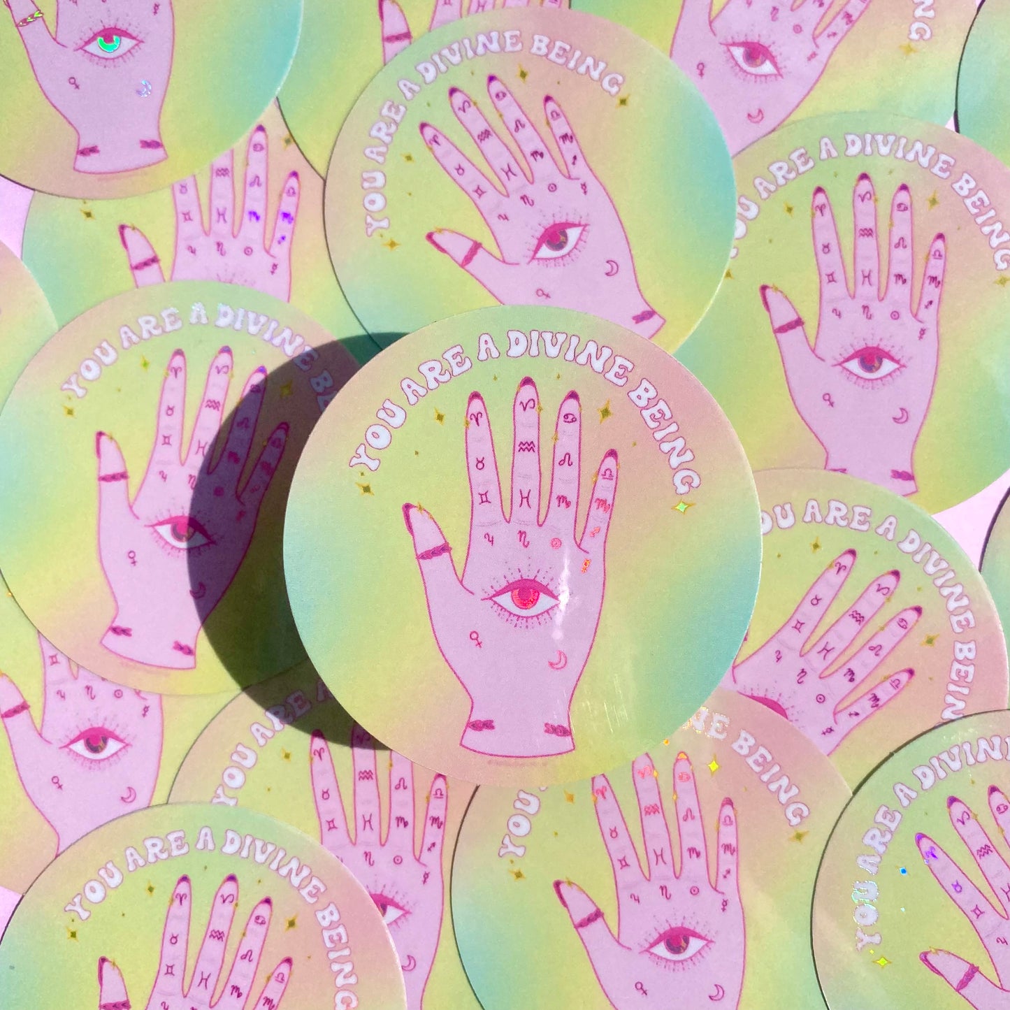 'You are a Divine Being' Holographic Sticker