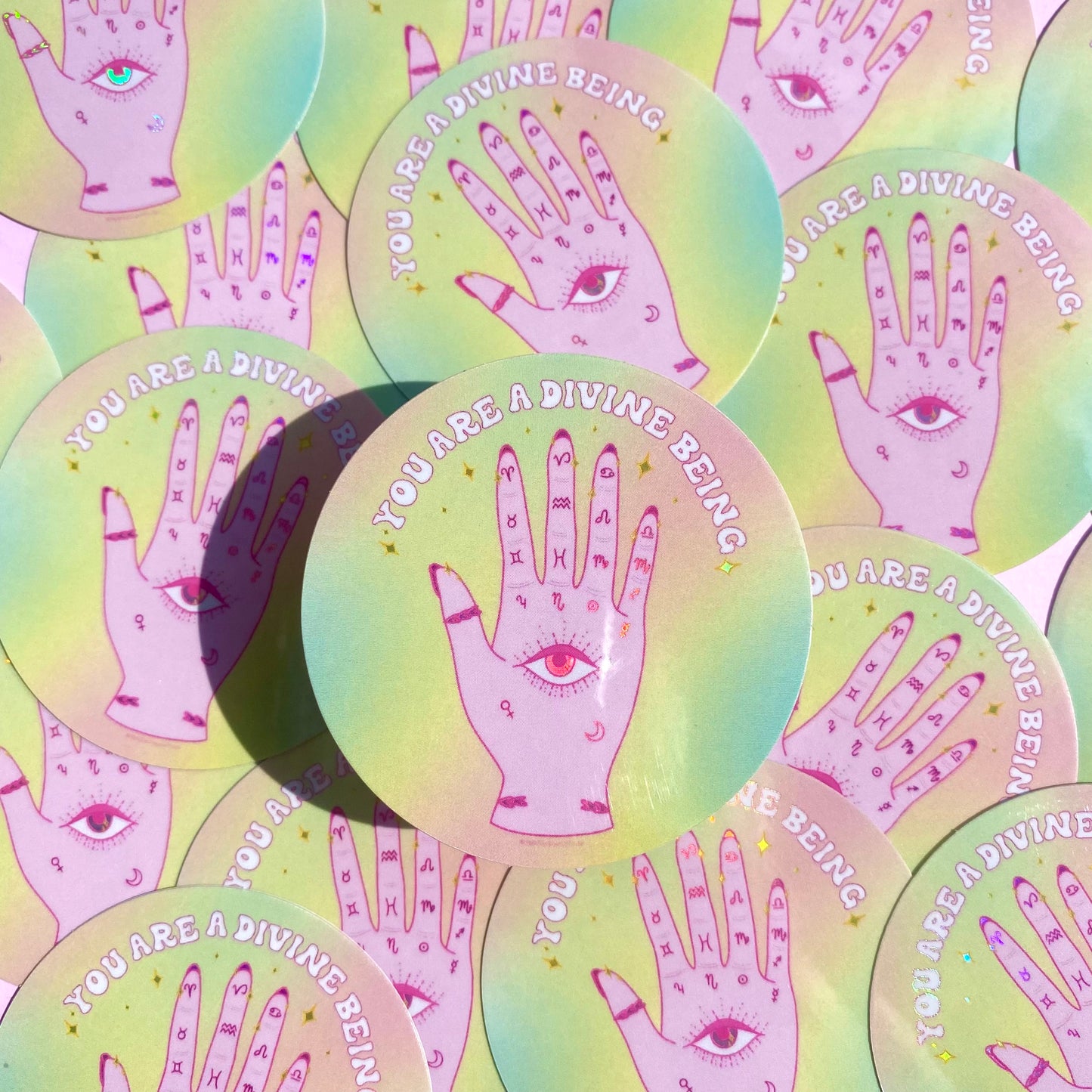 'You are a Divine Being' Holographic Sticker