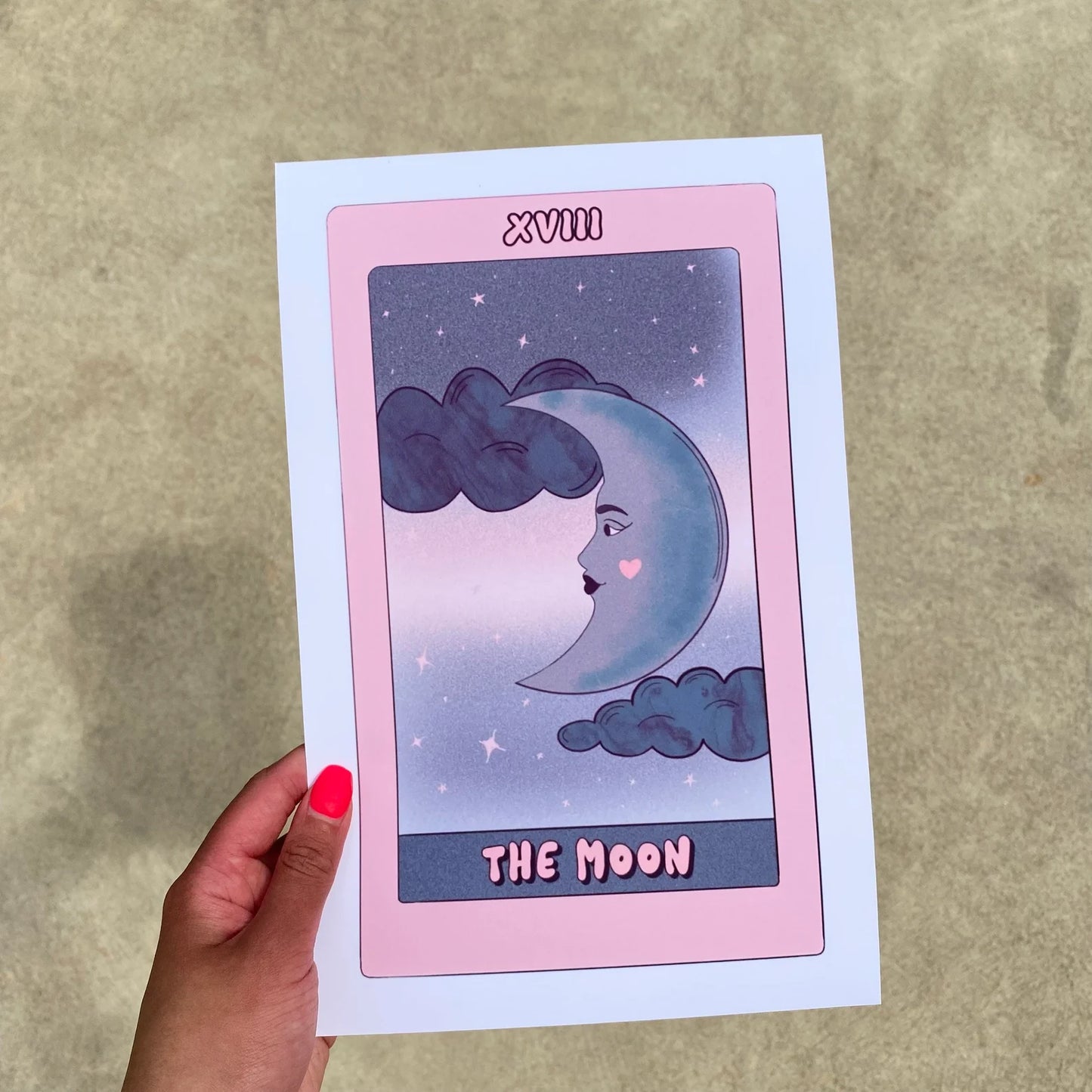 'The Moon' Tarot Card Print - 7" x 11"