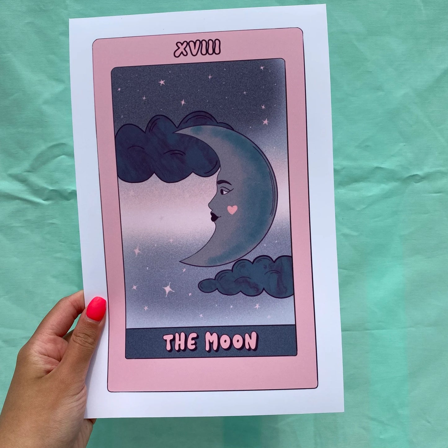 'The Moon' Tarot Card Print - 7" x 11"