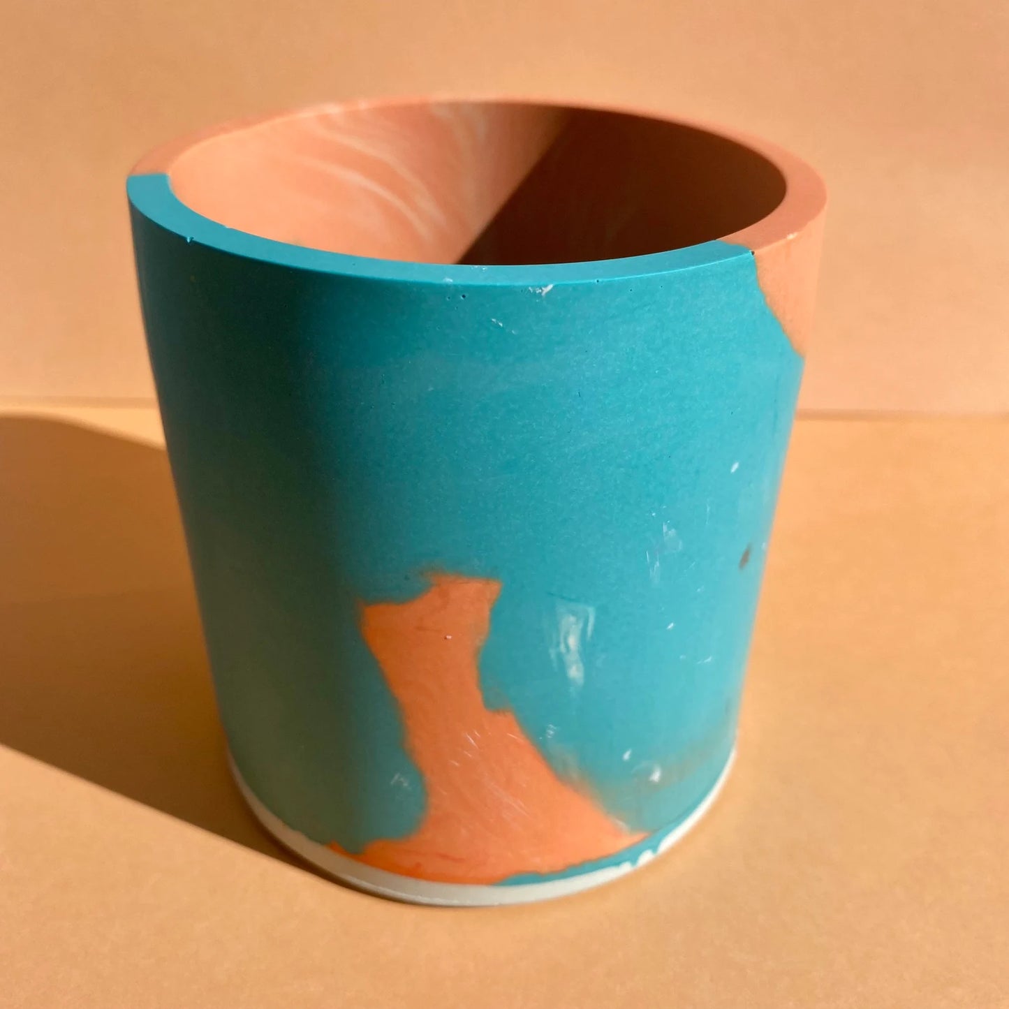 Orange & Teal Planter