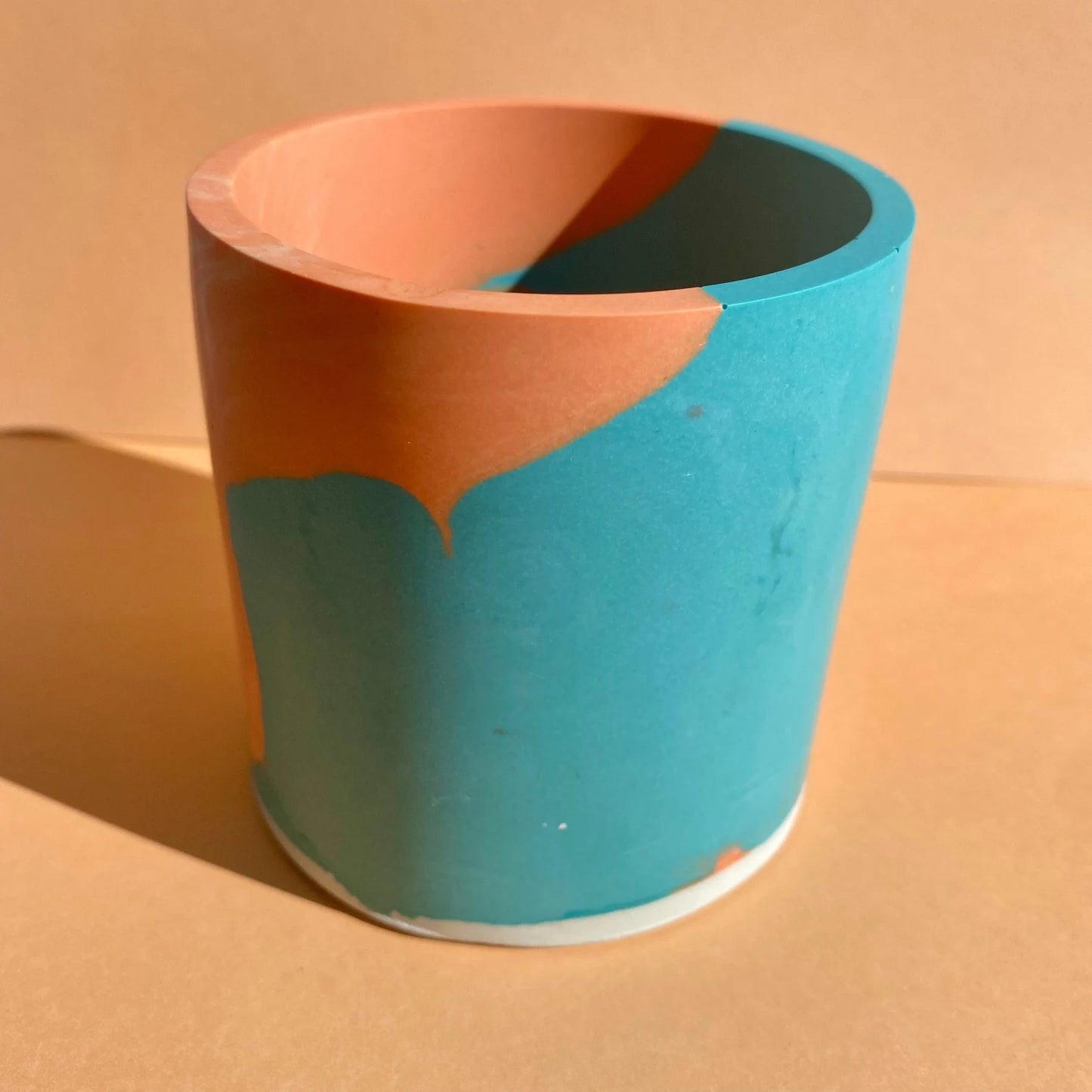 Orange & Teal Planter