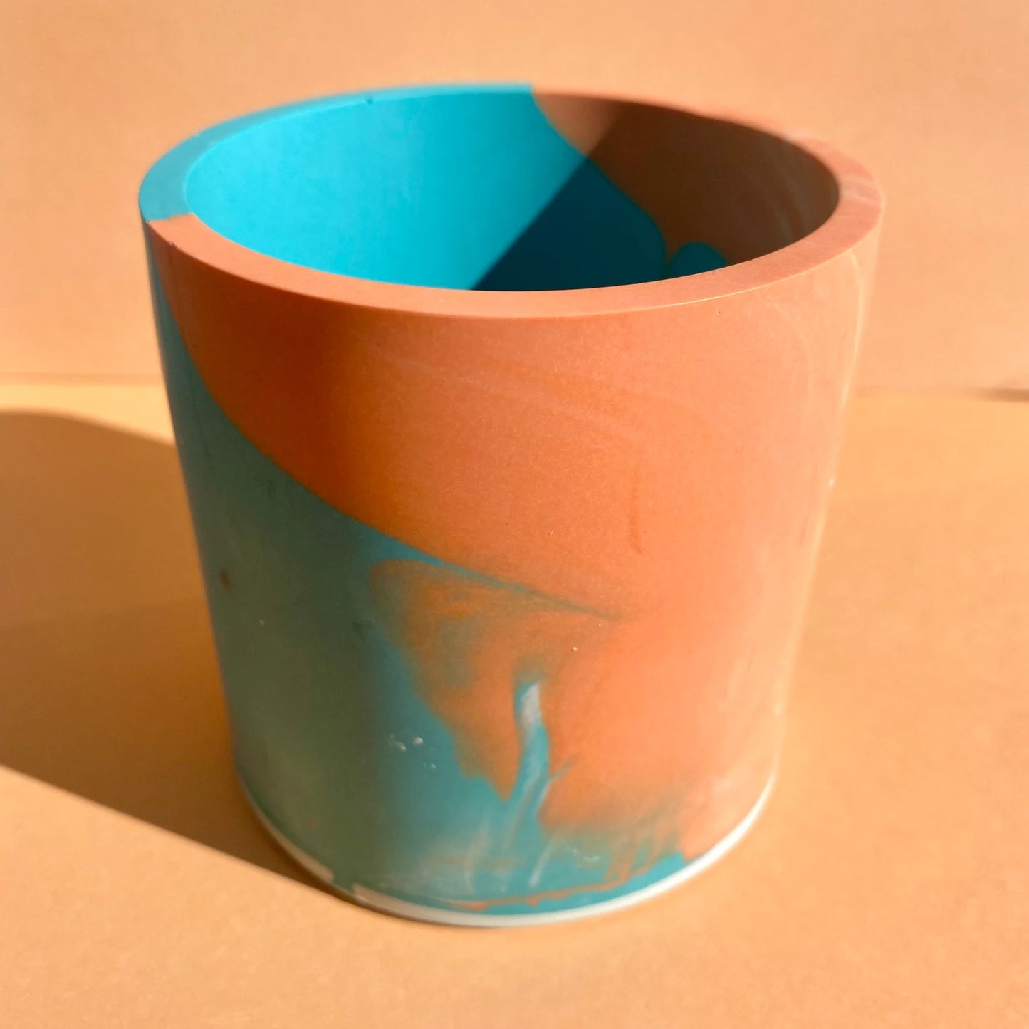 Orange & Teal Planter