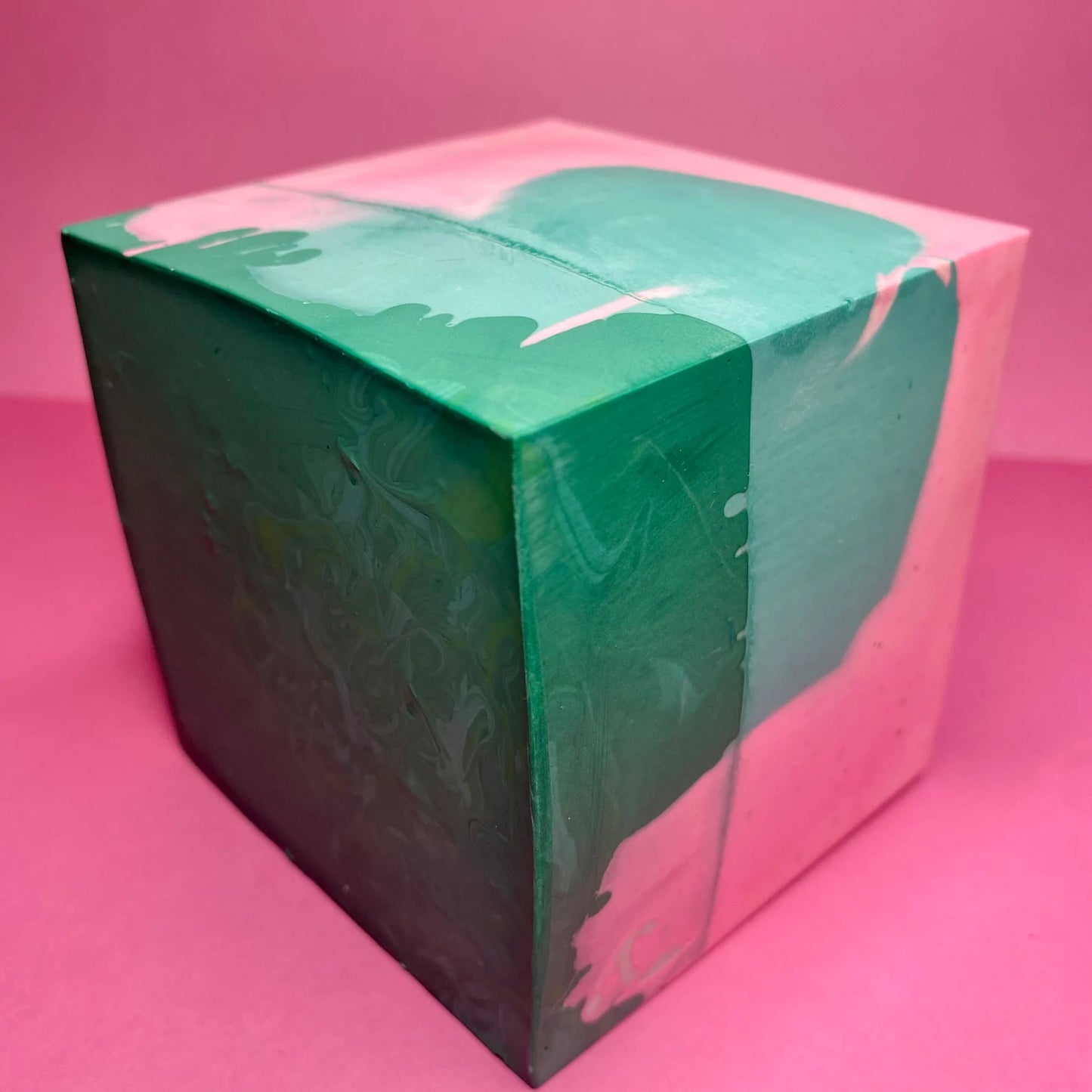 Pink & Green Cube Planter