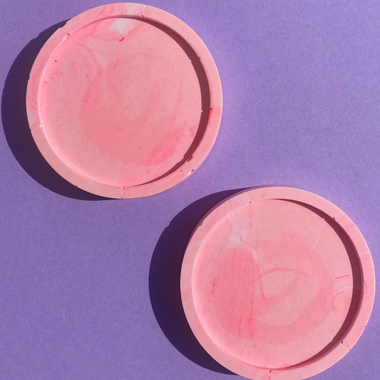 Pastel Pink Coaster Set