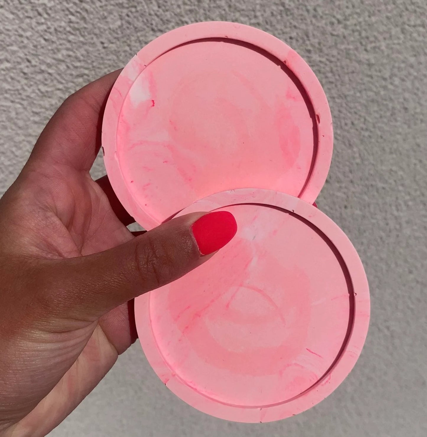 Pastel Pink Coaster Set