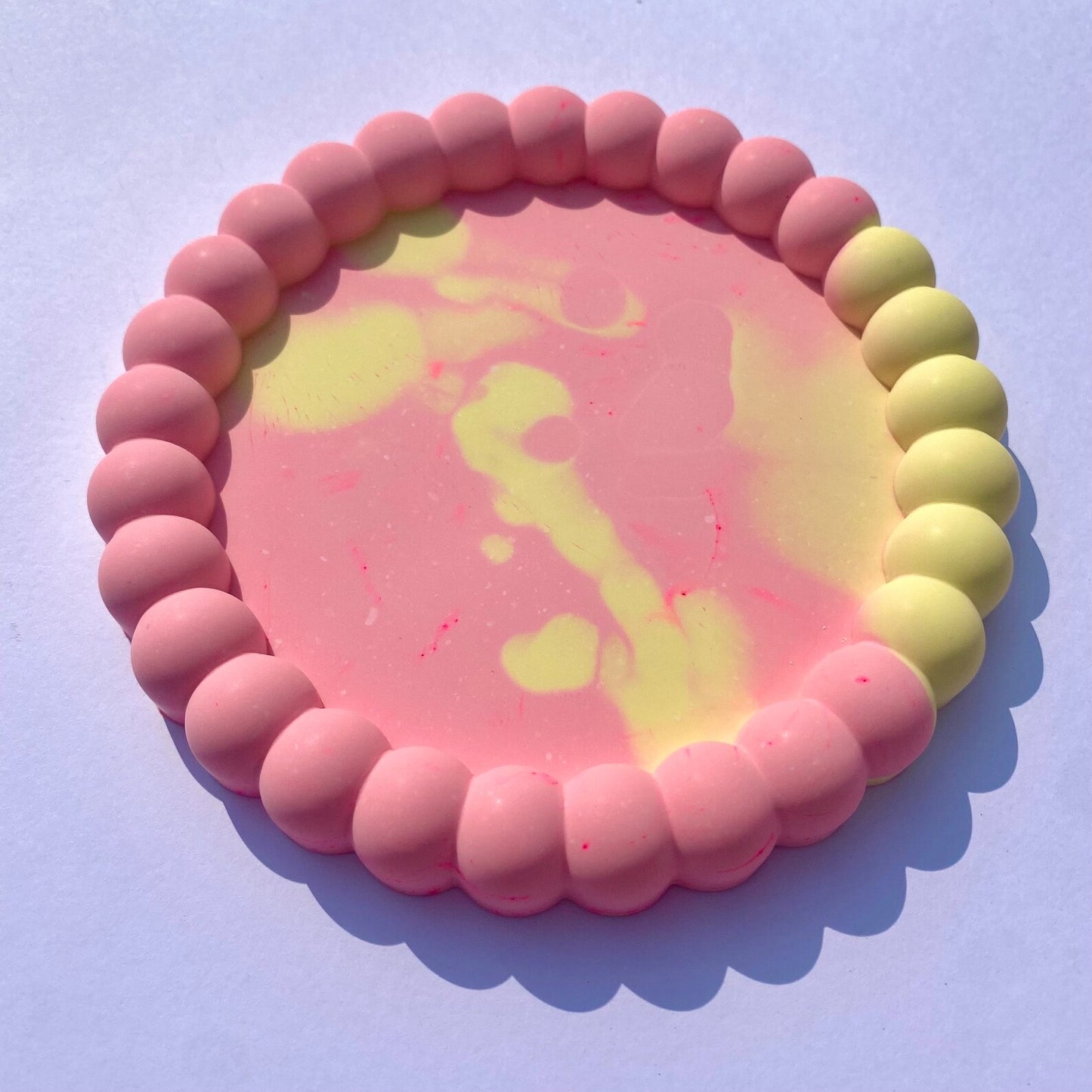 Pink & Yellow Bubble Trinket Dish