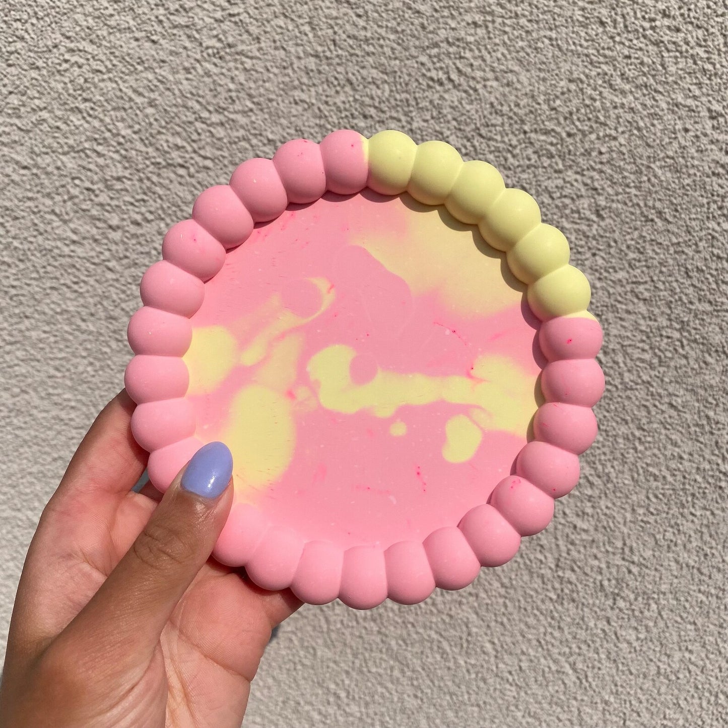 Pink & Yellow Bubble Trinket Dish