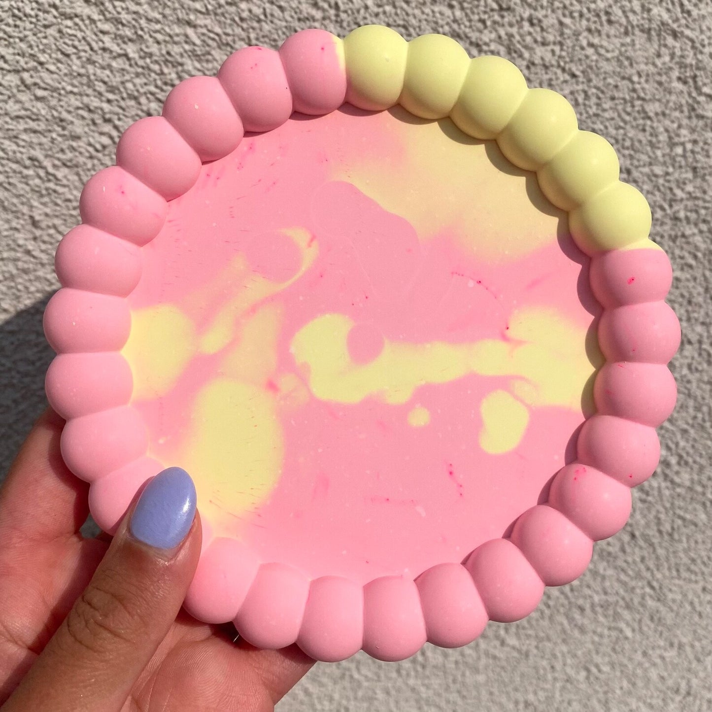 Pink & Yellow Bubble Trinket Dish