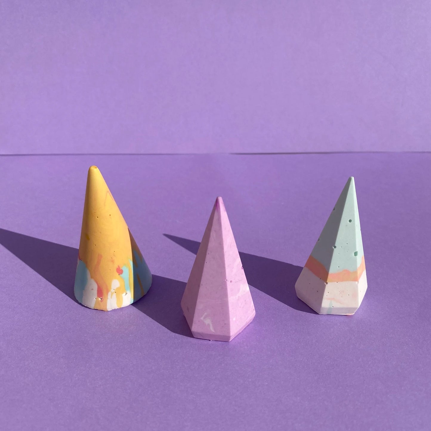 Abstract Cone Ring Holders