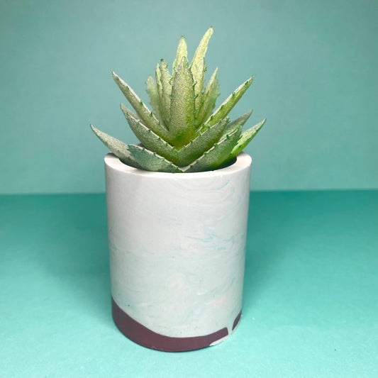 Subtle Marbled Mini Pot