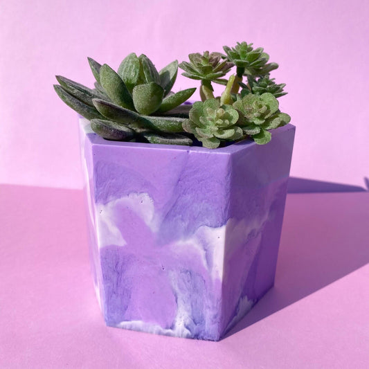 Purple Tie Dye Pot/Planter