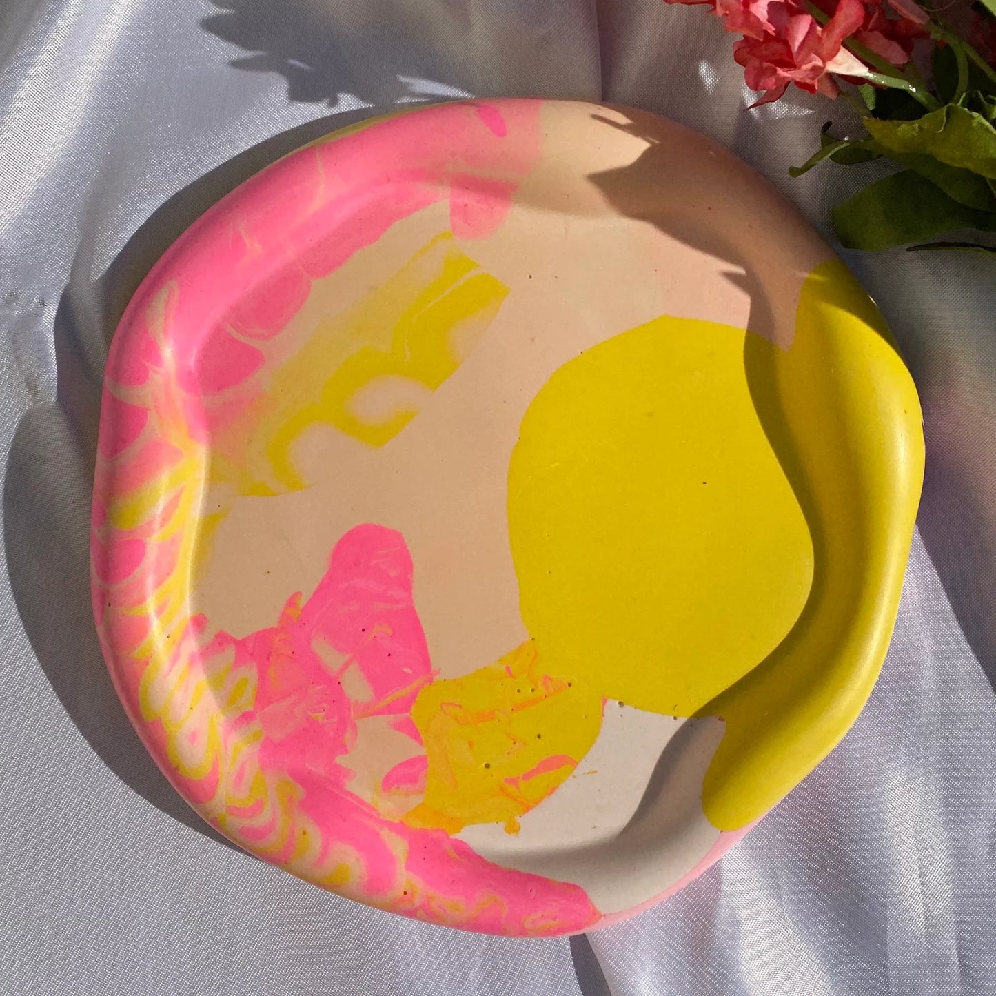 Pink & Yellow Blob Tray