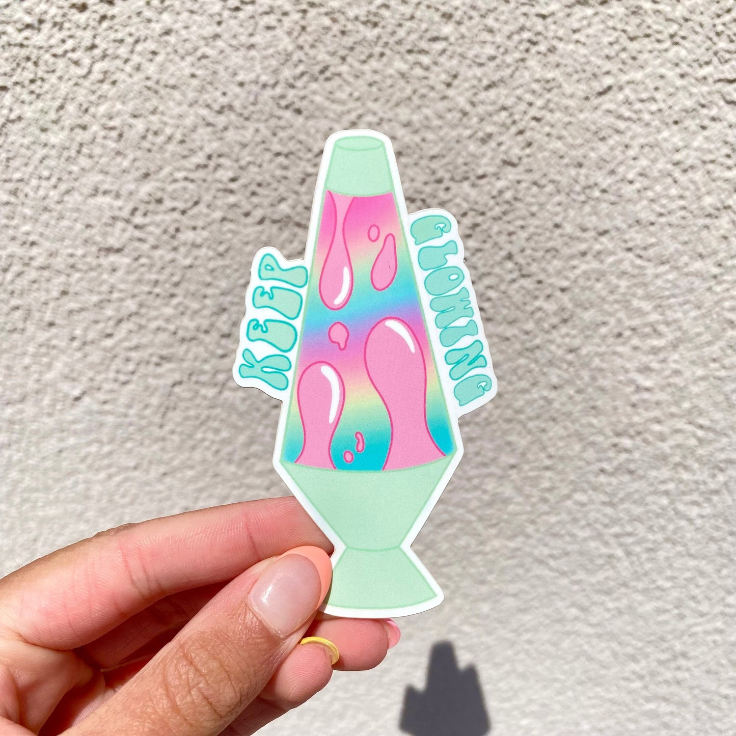 Lava Lamp Sticker 'Keep Glowing" - Matte Sticker